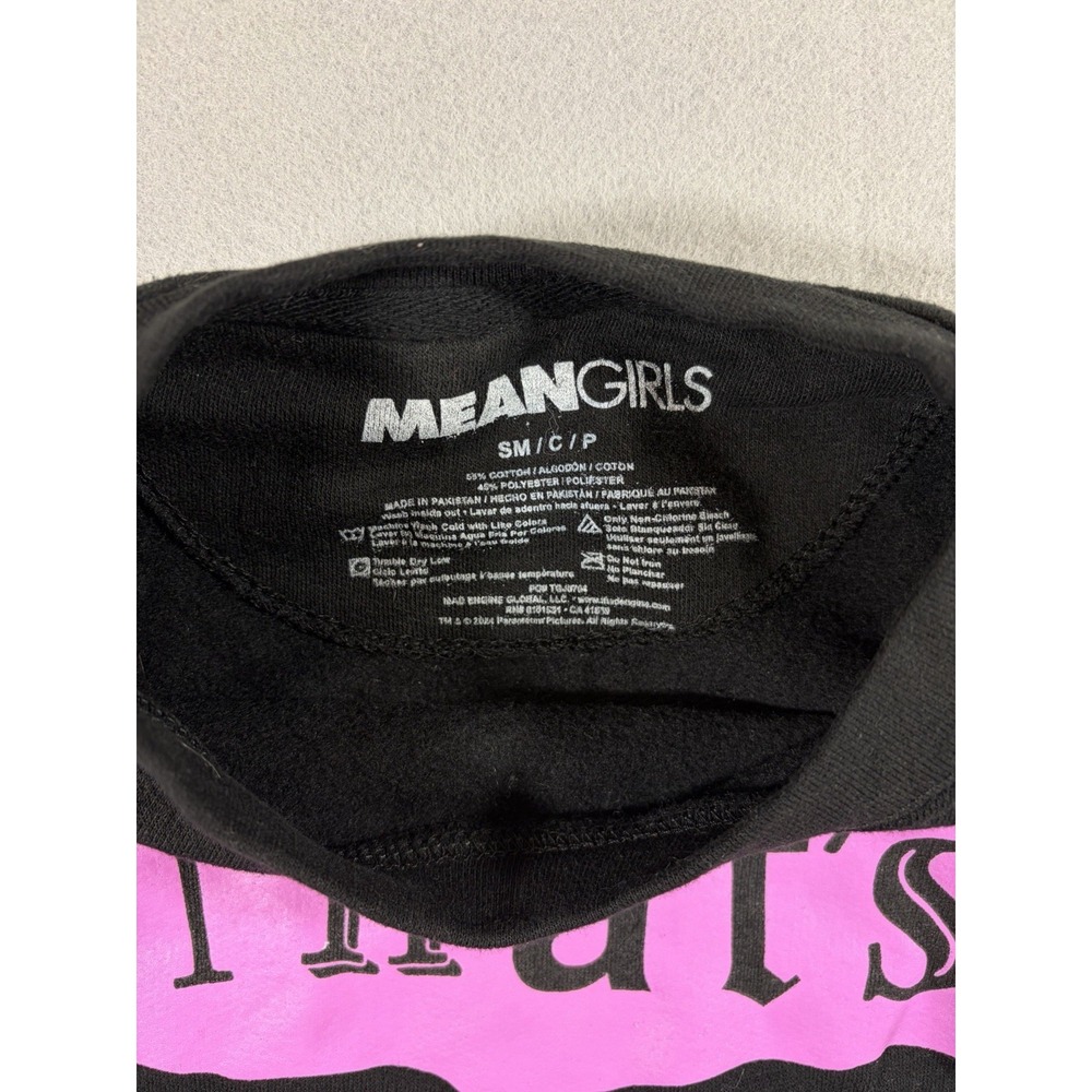 Women's Mean Girls That's So Fetch Graphic Sweatshirt Black Size Small Preppy - Picture 5 of 6